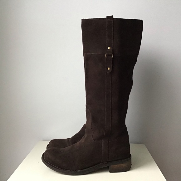 Fornarina Shoes - Fornarina brown suede riding boots size 9
